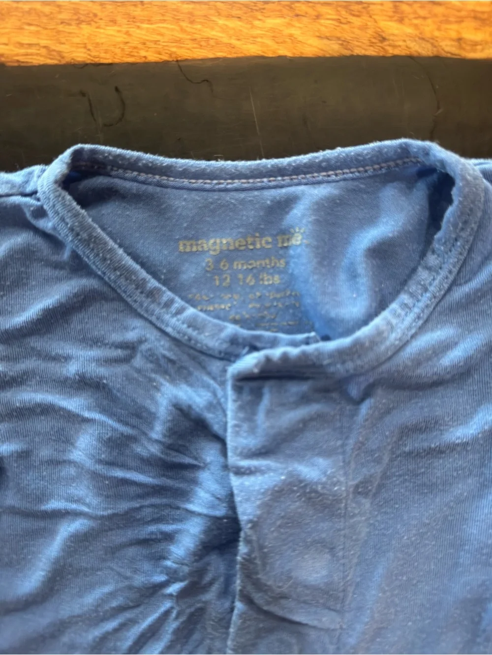 Blue Magnetic Me footie pajamas